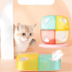 TailTrend Haustierspielzeug-Wiederaufladbares Katzenfederspielzeug – Interaktives elektrisches Spielgerät für spannenden Katzenspaß