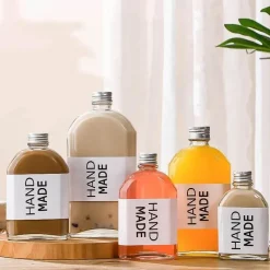 Plates u0026 More Küche & Esszimmer-Wiederverwendbare Getränkeflaschen aus klarem Glas – perfekt zum Entsaften von Smoothies, Kombucha, Tee, Milch und Wein