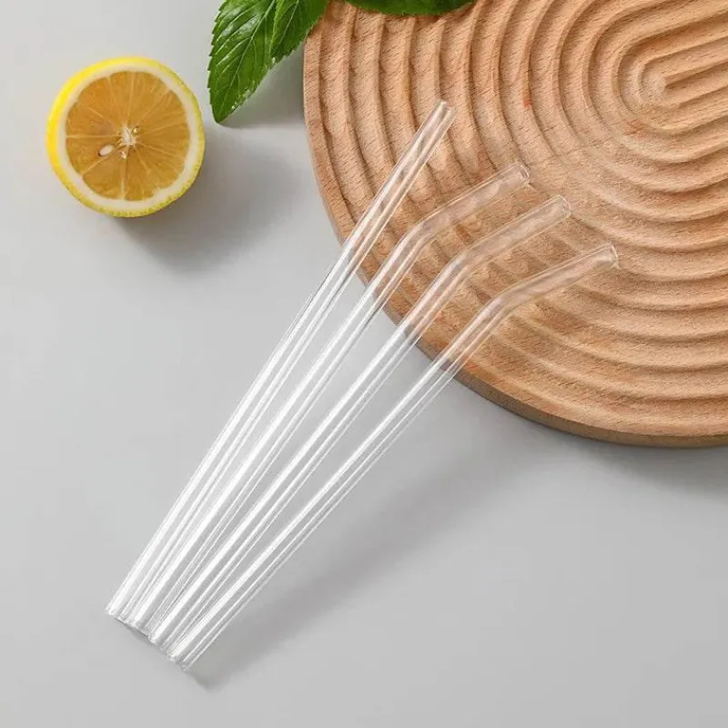 Plates u0026 More Küche & Esszimmer-Wiederverwendbare Glasstrohhalme – Umweltfreundlich mit Reinigungsbürsten