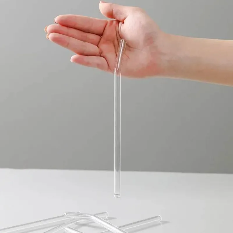 Plates u0026 More Küche & Esszimmer-Wiederverwendbare Glasstrohhalme – Umweltfreundlich mit Reinigungsbürsten