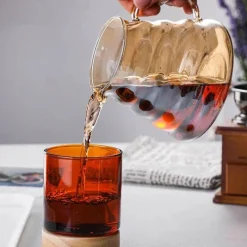 Tom Küche & Esszimmer-Wiederverwendbare Kaffeekanne aus Glas – Brauner Filter für Tropfperkolatoren