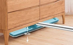 The Blissful Bath Badezimmer-Wiederverwendbarer Mikrofaser-Flachmopp – waschbares Reinigungswerkzeug