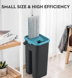 The Blissful Bath Badezimmer-Wiederverwendbarer Mikrofaser-Flachmopp – waschbares Reinigungswerkzeug