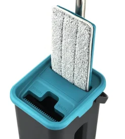 The Blissful Bath Badezimmer-Wiederverwendbarer Mikrofaser-Flachmopp – waschbares Reinigungswerkzeug