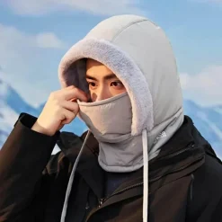 Wilderness Haven Outdoor-Artikel|Camping Im Freien-Winddichte, isolierte Gesichtsbedeckung mit Kapuze für den Winter – warmer Schutz