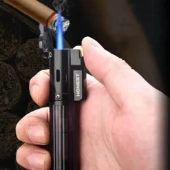 The Outdoor Vault Camping-Werkzeuge|Outdoor-Artikel-Winddichtes Butan-Fackelfeuerzeug - Turboflammen-Gasfeuerzeug