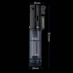 The Outdoor Vault Camping-Werkzeuge|Outdoor-Artikel-Winddichtes Butan-Fackelfeuerzeug - Turboflammen-Gasfeuerzeug