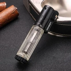 The Outdoor Vault Camping-Werkzeuge|Outdoor-Artikel-Winddichtes Butan-Fackelfeuerzeug - Turboflammen-Gasfeuerzeug