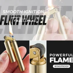 Trail Tech Outdoor-Gadgets|Outdoor-Artikel-Winddichtes Kerosinfeuerzeug - Faltbares kreatives Design