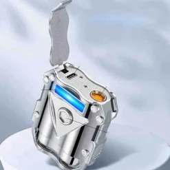 The Outdoor Vault Männerpflege|Körperpflege-Winddichtes USB-Schnellladefeuerzeug – Kreatives Rasiermesser-Design