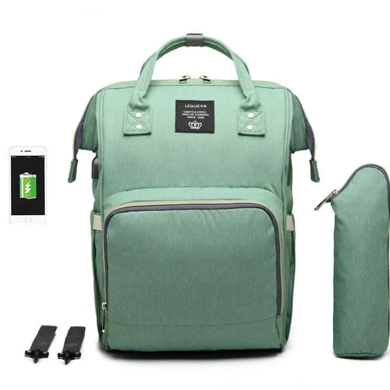 Kinder The Decor Haven Kinderwagen & Zubehör-Windelrucksack für Mütter und Babys mit großer Kapazität – multifunktionales USB-Design