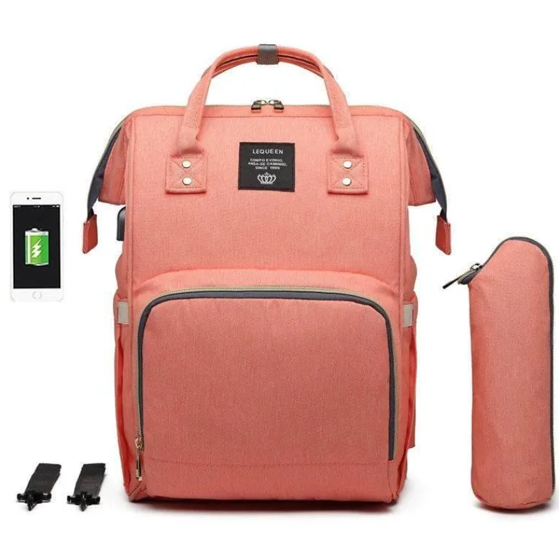 Kinder The Decor Haven Kinderwagen & Zubehör-Windelrucksack für Mütter und Babys mit großer Kapazität – multifunktionales USB-Design