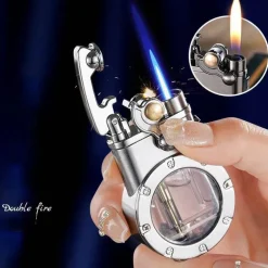 Cozy Living Camping-Werkzeuge|Camping Im Freien-Windfestes Feuerzeug mit zwei Flammen – Inferno Torch Lighter