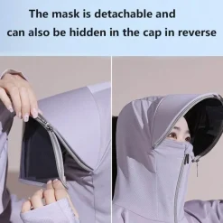 Damen Everly u0026 Lace Damenbekleidung|Outdoor-Artikel-Windjacke mit Kapuze und UV-Schutz – leichte Outdoor-Bekleidung aus Eisseide