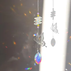 Nomad Gear Camping Im Freien|Outdoor & Garten-Windspiel und Sonnenfänger aus Kristall mit Mond-Design – Verträumte Heimdekoration