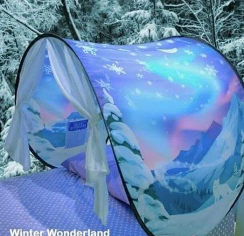 Kinder The Decor Haven Kinderzimmermöbel-Winter Wonderland Sternenzelt – Magisches Spielzelt für Kinder