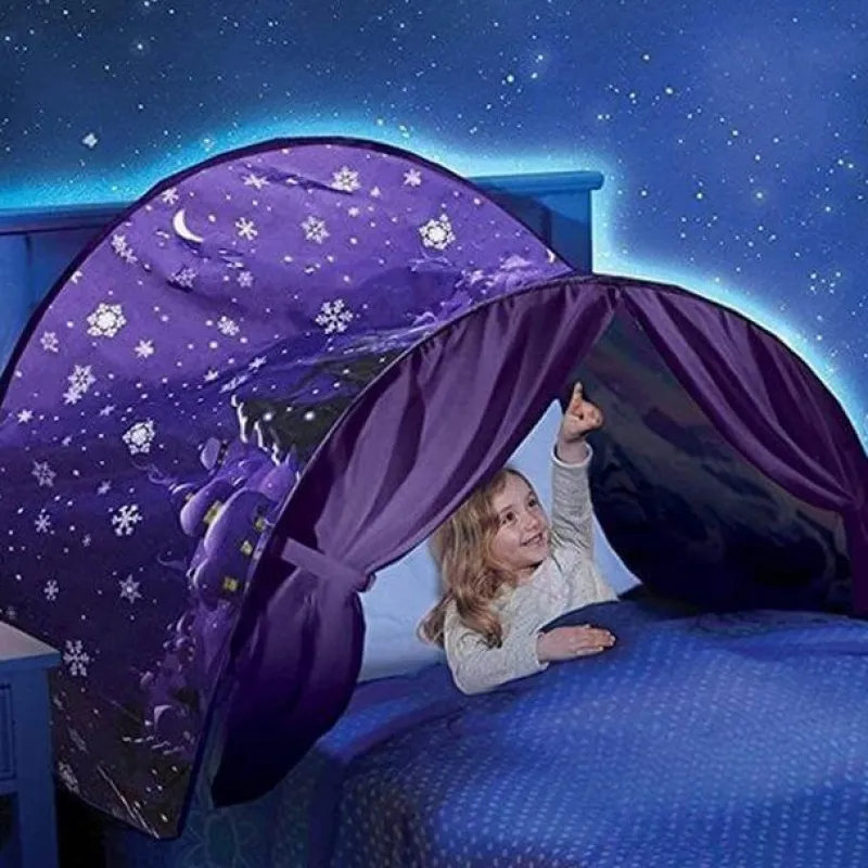 Kinder The Decor Haven Kinderzimmermöbel-Winter Wonderland Sternenzelt – Magisches Spielzelt für Kinder