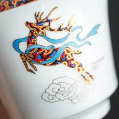 The Decor Haven Küche & Esszimmer-Winter-Teetassen-Set aus Keramik – Zauberhaftes saisonales Trinkgeschirr