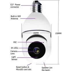 Comfort u0026 Style Gadgets Für Zuhause-360-WLAN-Glühbirnen-Kamera mit automatischer Verfolgung