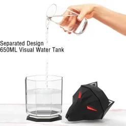 Timeless Touch Beleuchtung-Wolfskopf-Luftbefeuchter – Aromatherapie-Diffusor für ätherische Öle, Nachtlampe