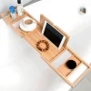Serene Splash Badezimmer-Wooden Bathtub Caddy Tray for Relaxing Soak and Convenient Storage