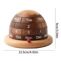 Willow u0026 Whim Wohndeko-Wooden Planet Kalender - Einzigartiger Schreibtisch-Organizer-Planer