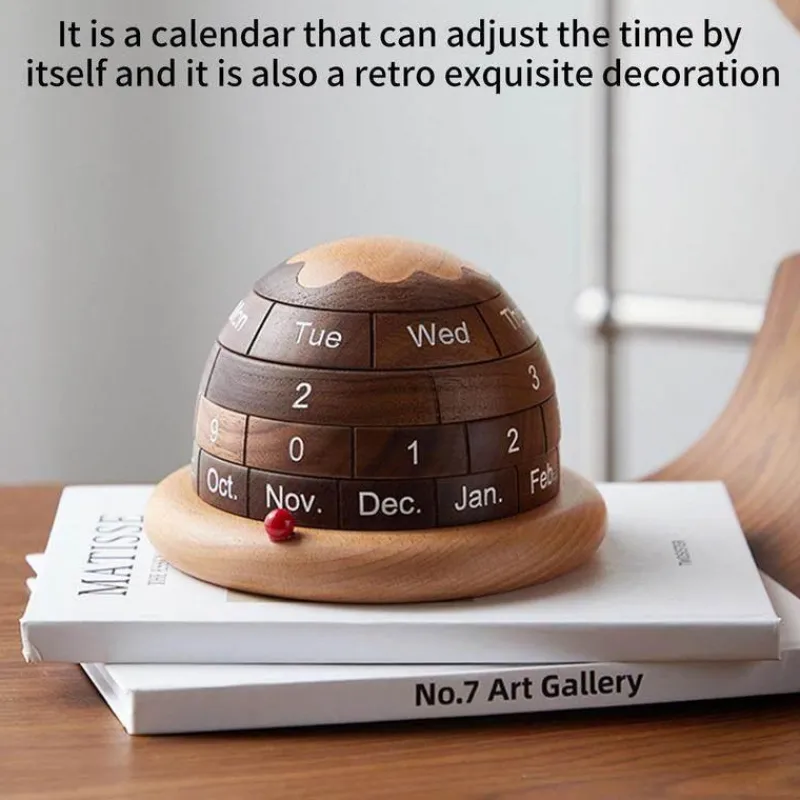 Willow u0026 Whim Wohndeko-Wooden Planet Kalender - Einzigartiger Schreibtisch-Organizer-Planer