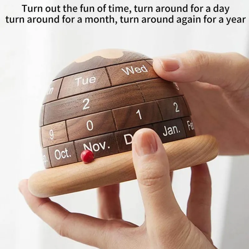 Willow u0026 Whim Wohndeko-Wooden Planet Kalender - Einzigartiger Schreibtisch-Organizer-Planer