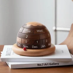 Willow u0026 Whim Wohndeko-Wooden Planet Kalender - Einzigartiger Schreibtisch-Organizer-Planer