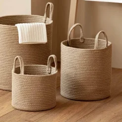 Aqua Essence Badezimmer-Woven Storage Basket - Brooke Decorative Organizer
