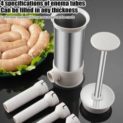 Tom Küche & Esszimmer-Wurstformer aus Edelstahl – selbstgemachtes Wurstfüllwerkzeug für einfaches Kochen