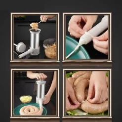 Tom Küche & Esszimmer-Wurstformer aus Edelstahl – selbstgemachtes Wurstfüllwerkzeug für einfaches Kochen