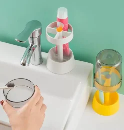 The Blissful Bath Badezimmer-Zahnbürstenhalter – Staubdichter Badezimmer-Organizer