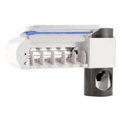 The Blissful Bath Badezimmer-Zahnbürsten-Organizer – Desinfektionshalter zur Wandmontage