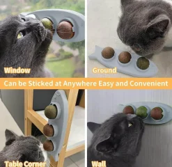 TailTrend Haustierspielzeug-Zahnpflege-Kauspielzeug für Katzen, 3-in-1-Backenzahn-Reinigungsstab für frischen Atem, gesunde Zähne