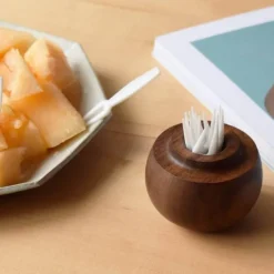 Space Savvy Küche & Esszimmer-Zahnstocherhalter aus Holz in Birnenform – dekoratives Küchenaccessoire