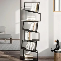 The Lounge Loft Möbel-Zane Bücherregal – Modernes Bücherregal aus Holz