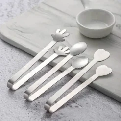 Tom Küche & Esszimmer-Zange aus Edelstahl – vielseitiges Küchenwerkzeug für Lebensmittel, Eis