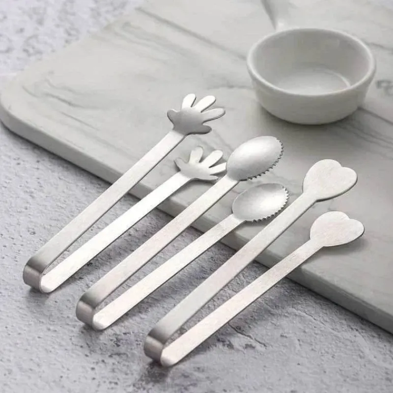 Tom Küche & Esszimmer-Zange aus Edelstahl – vielseitiges Küchenwerkzeug für Lebensmittel, Eis