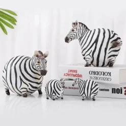Plates u0026 More Küche & Esszimmer-Zebra-Skulptur – Modernes Harzdekor für das Home Office