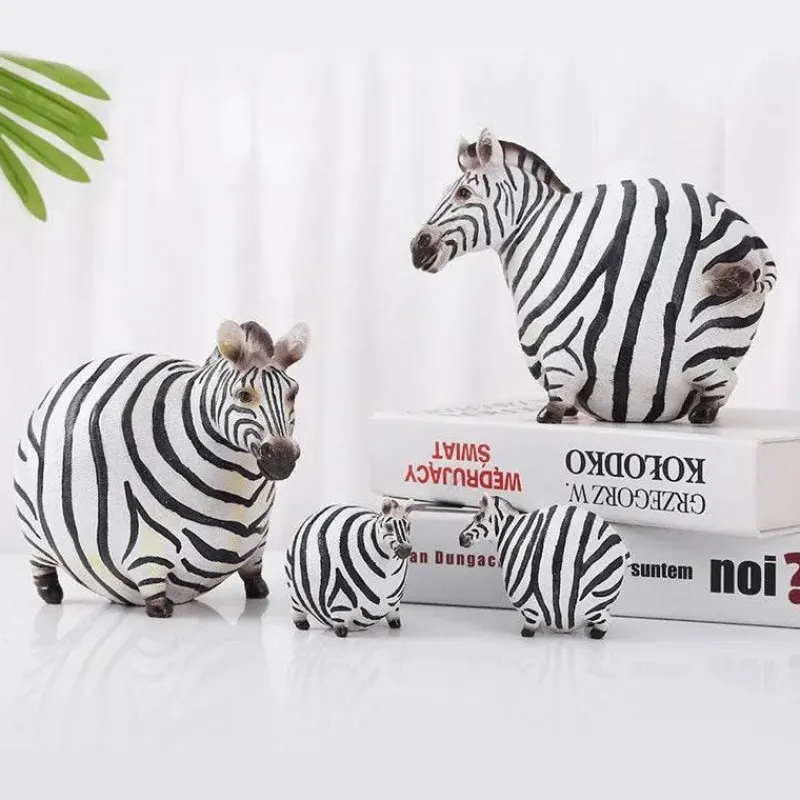 Plates u0026 More Küche & Esszimmer-Zebra-Skulptur – Modernes Harzdekor für das Home Office