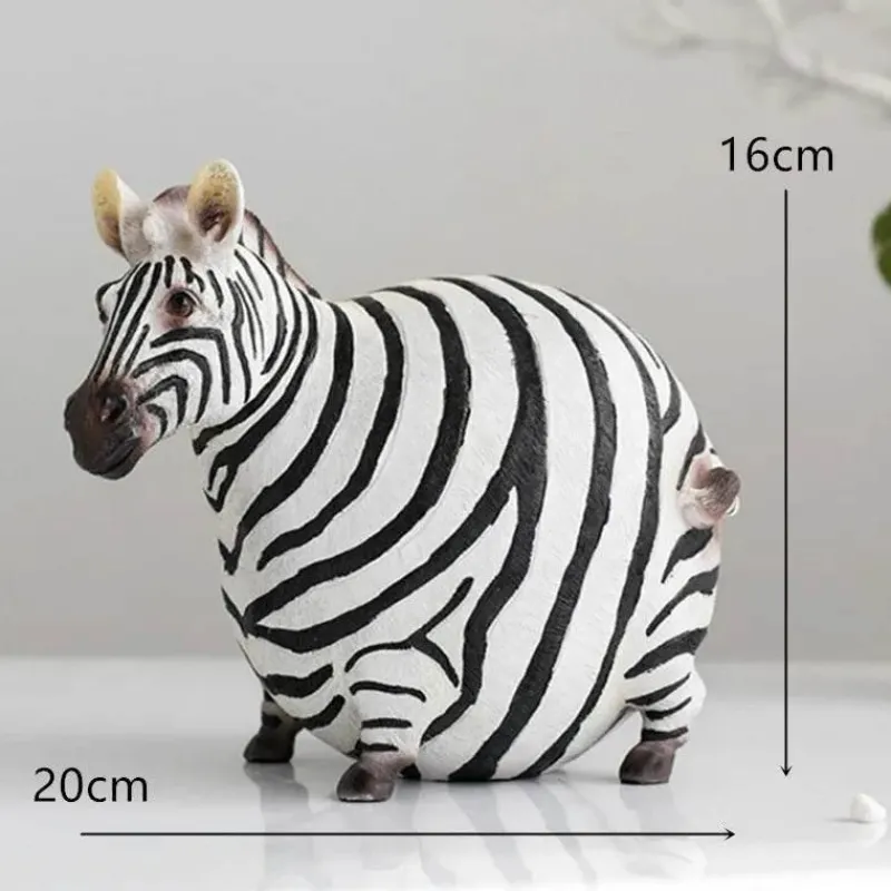 Plates u0026 More Küche & Esszimmer-Zebra-Skulptur – Modernes Harzdekor für das Home Office