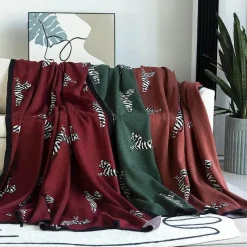 Wrap u0026 Relax Bettzeug-Zebra-Strickdecke – Jacquard-Wohndekor