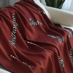 Wrap u0026 Relax Bettzeug-Zebra-Strickdecke – Jacquard-Wohndekor