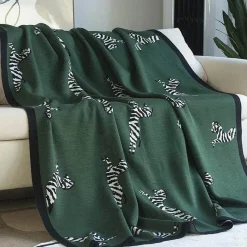 Wrap u0026 Relax Bettzeug-Zebra-Strickdecke – Jacquard-Wohndekor