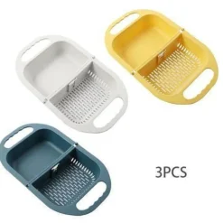 The Decor Haven Küche & Esszimmer-Zusammenklappbarer Abflusskorb – faltbares Küchenspülensieb