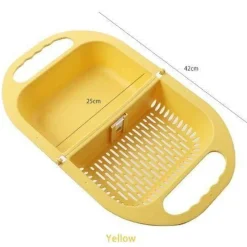 The Decor Haven Küche & Esszimmer-Zusammenklappbarer Abflusskorb – faltbares Küchenspülensieb