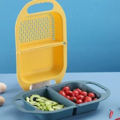 The Culinary Kit Küche & Esszimmer-Zusammenklappbarer Abtropfkorb für Obst und Gemüse – Küchensieb