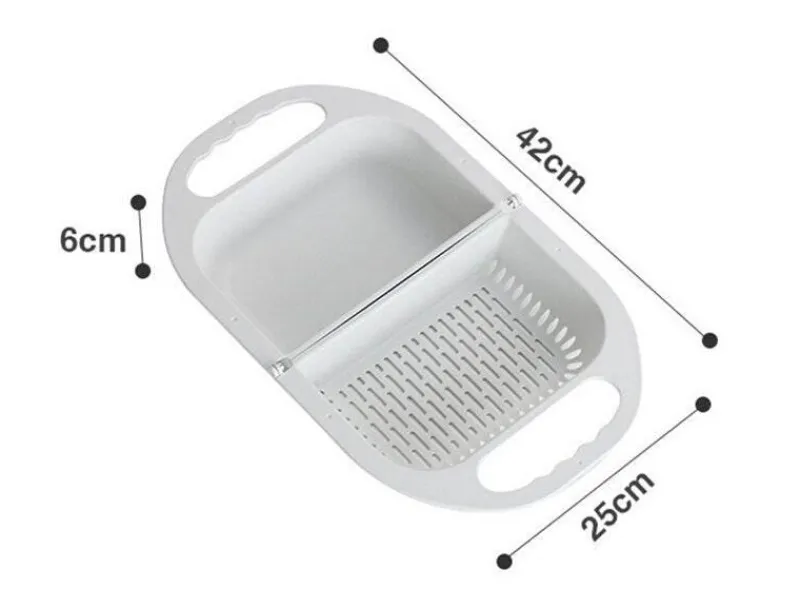 The Culinary Kit Küche & Esszimmer-Zusammenklappbarer Abtropfkorb für Obst und Gemüse – Küchensieb