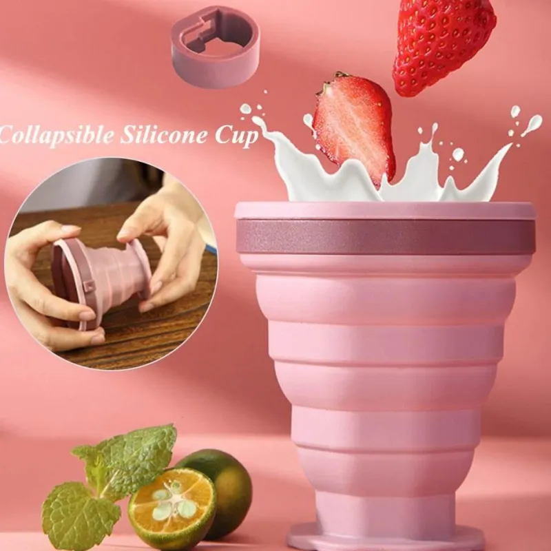 Gear Up u0026 Go Camping-Werkzeuge|Outdoor-Gadgets-Zusammenklappbarer Reisebecher aus Silikon – Teleskop-Klappbecher